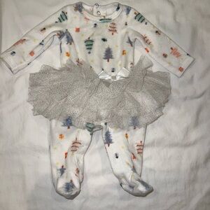 EUC- worn once- Christmas tutu onesie